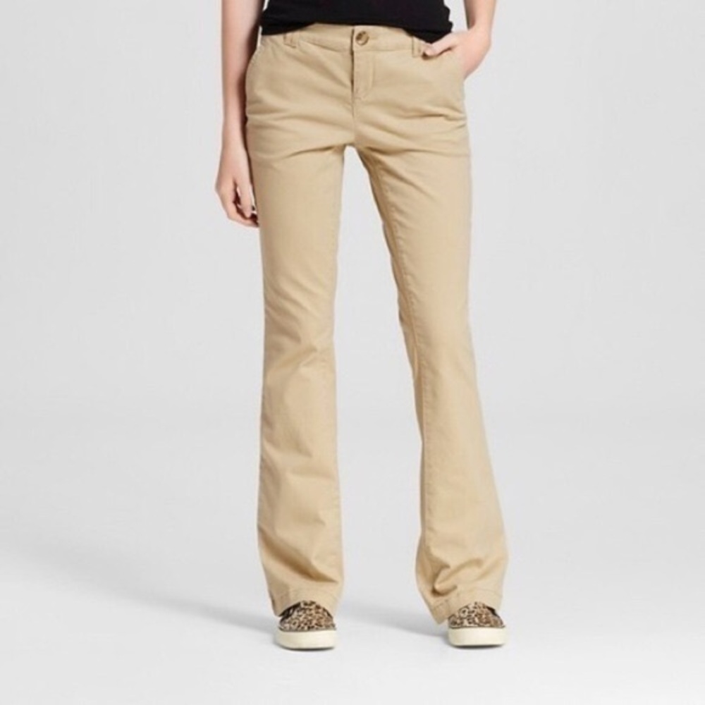 WOMENS 9 MOSSIMO SUPPLY CO SLIM BOOTCUT TAN PANTS